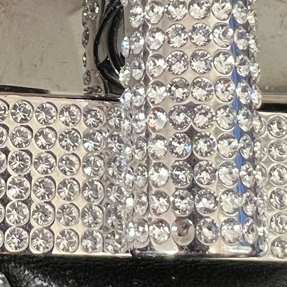 Tom Ford Black Leather Purse Studded Sequin Chain Link Shoulder Bag - Picture 12 of 16